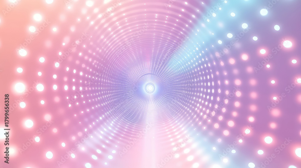 Obraz premium Futuristic light tunnel creating abstract digital background