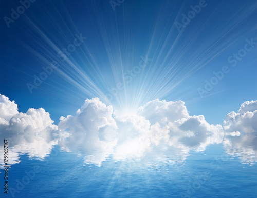 Sunlight Sparkling Through Soft Clouds
