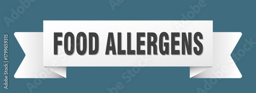 food allergens ribbon isolated on transparent background. food allergens ribbon