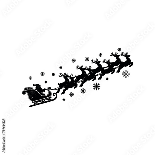 Christmas holiday cheer icons for festive seasonal designs