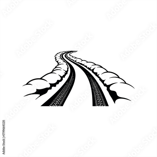 Journey and transport elements for travel and railway design projects