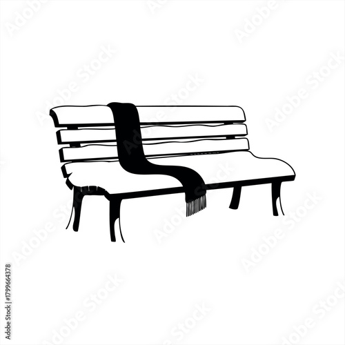 Outdoor seating and relaxation icons for park and urban design