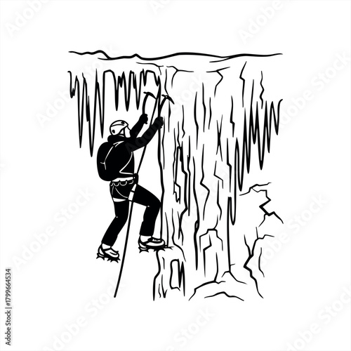 Extreme winter sports icon set for adventurous graphic design projects