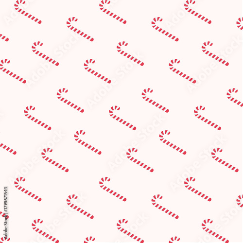 Candy canes Christmas seamless pattern design, seamless and floral  pattern, wrapper decoration vector, fabric pattern, Merry Christmas season, Candy canes Christmas template 