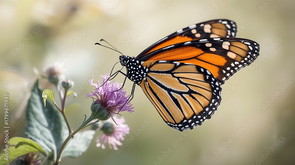 Fototapeta premium monarch butterfly on a flower