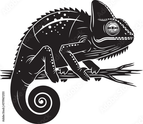 Chameleon Etching

The Scaled Sentinel

Veiled Vector

Reptilian Relief

Texture Master
Jungle Camouflage (Even though it's B&W)

Coiled on the Branch

The Lizard's Gaze

Arboreal King

Vines & Vector