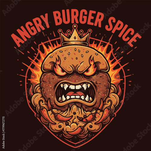 Angry Burger Vector Illustration

Furious Burger Cartoon Art

Mad Cheeseburger Character Vector

Angry Fast Food Mascot Graphic

Aggressive Burger Icon Design

Grumpy Hamburger Cartoon Vector

Rage Bu