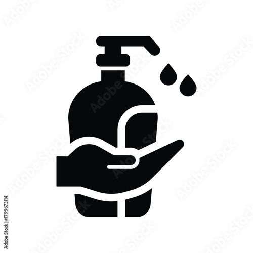 hand soap glyph icon illustration vector graphic.eps