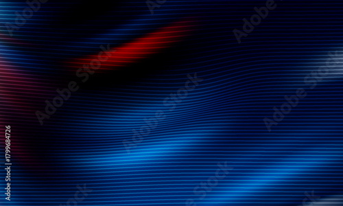 Abstract Blue Wave Background With Red Accents For Tech, Digital And Design Projects