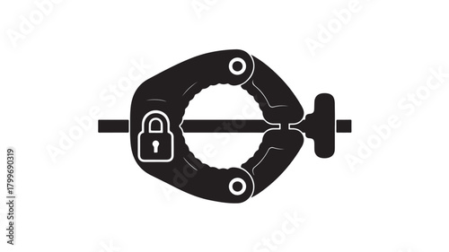 Protect your belongings with this clamp lock, ensuring robust security and peace of mind, designed for dependable protection against theft and unauthorized access, safety first