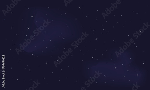 Star Night Background. Space, Universe background template. Vector illustration