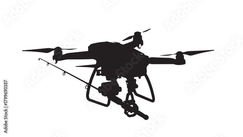 Revolutionary drone fishing concept for innovative anglers seeking new experiences and outdoor adventures with modern technology, opening up exciting fishing opportunities and possibilities