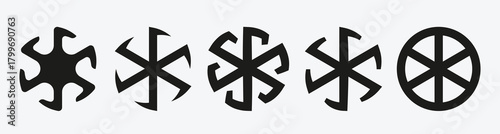 Abstract Gear & Rotor Logo Templates for Engineering, Automotive, and Tech Branding