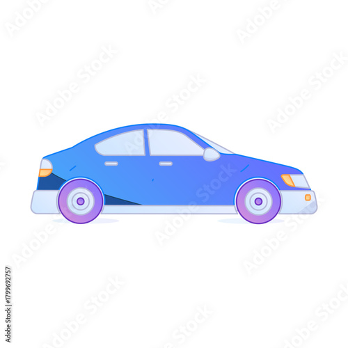 Urban Smart Commuting Transportation Network Gradient Flat Vector Illustration Eco-Friendly Shared Electric Vehicle Asset
