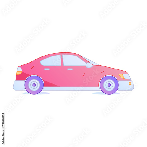 Urban Smart Commuting Transportation Network Gradient Flat Vector Illustration Eco-Friendly Shared Electric Vehicle Asset
