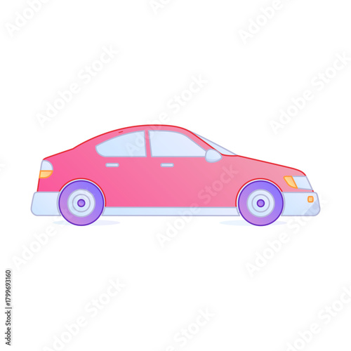 Urban Smart Commuting Transportation Network Gradient Flat Vector Illustration Eco-Friendly Shared Electric Vehicle Asset
