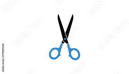 Scissors icon simple flat element isolated on white background graphic and web