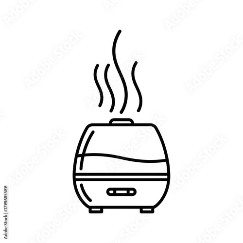 “Aroma Diffuser Icon – Essential Oil Humidifier Line Art for Wellness & Home Decor”