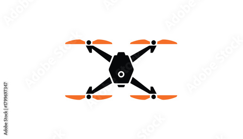 Drone icon simple flat glyph isolated on white background app and web