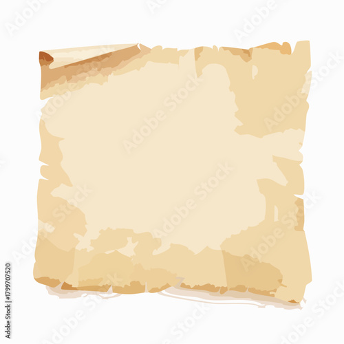 Vintage old stained crumpled paper texture with folds and grunge surface for retro design and background