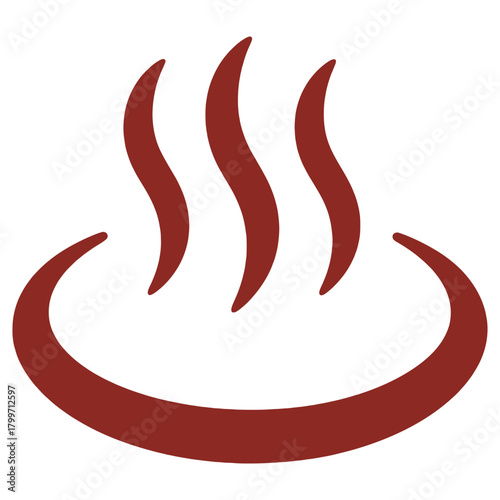 Female Hot Spring Onsen Symbol Icon commonly used to indicate a women’s hot spring or female bathing area in Japanese facilities