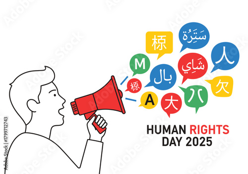 Human Rights Day 2025 Multilingual Communication, Global Voice