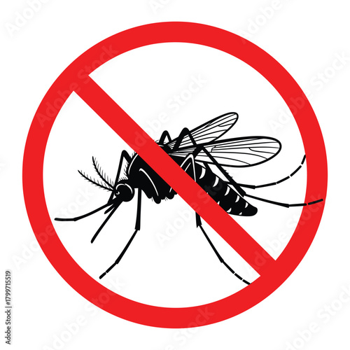 Stop mosquito sign isolated on, vector illustration design
