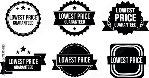 Lowest price guaranteed badge collection for promotional design and marketing labels with star elements