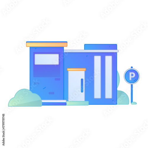 Smart Home Housing Architecture Real Estate Transaction Gradient Flat Vector Illustration Investment Mortgage Asset
