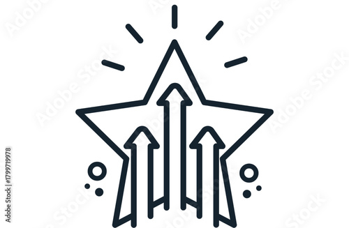 business graph with arrow pointing up.eps