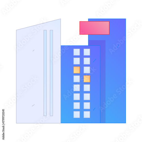 Smart Home Housing Architecture Real Estate Transaction Gradient Flat Vector Illustration Investment Mortgage Asset
