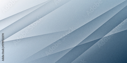 Light pastel soft pale dusty gray blue silver white abstract pattern background. Geometric shape. Line stripe angle facet triangle fold. Color gradient. Noise grain. Business, tech. Design. Minimal.