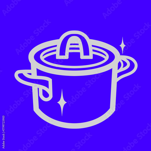 Simple icon vector design of cooking pots 2