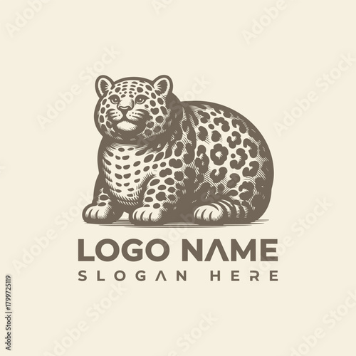 Leopard logo vector design suitable for brand identity or business illustration - eps 52 file