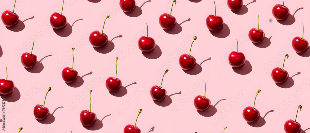 seamless pattern with red berries