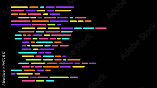 Abstract Programming Illustration with Dynamic Colorful Modern Code Tokens