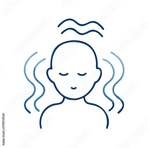 Child relaxation icon illustrating mental health practices for educational resources and wellness programs