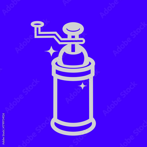 Simple icon vector design of coffee grinder 1
