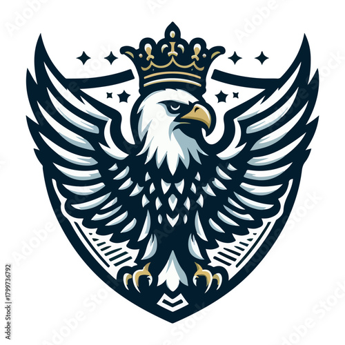 Eagle bird mascot esport logo badge