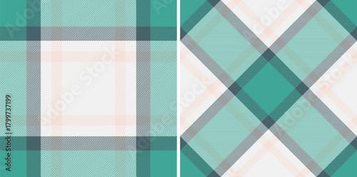 Check pattern fabric of tartan texture vector with a seamless background textile plaid. Set in wedding colors. Modern fashion everyday print design ideas.