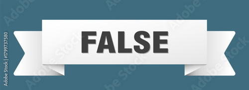 false ribbon isolated on transparent background. false ribbon