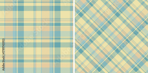 Fabric background textile of texture seamless pattern with a tartan vector plaid check. Set in kids colors. Geometric unique identity design.