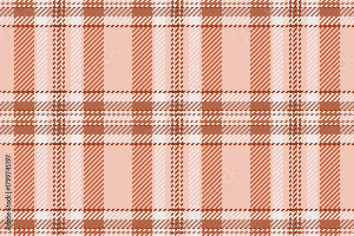 Path tartan vector background, kilt plaid texture pattern. Shirt check textile fabric seamless in orange and light colors.