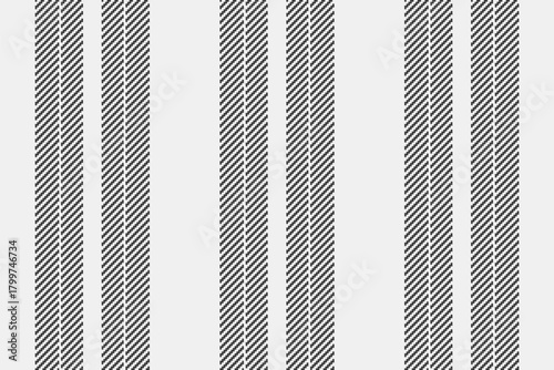 Template vector texture stripe, open vertical background fabric. Sariation textile seamless pattern lines in white and grey colors.
