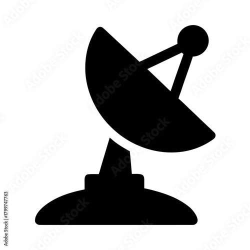 Silhouette of a satellite dish antenna