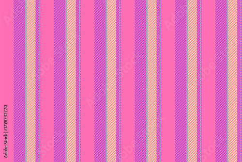 Mloth textile seamless texture, indian fabric lines stripe. Vit background pattern vertical vector in pink and purple colors.