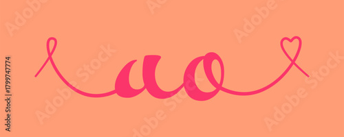 AO initial wedding monogram calligraphy vector illustration. Hand drawn lettering a and o love logo design for valentines day poster, greeting card