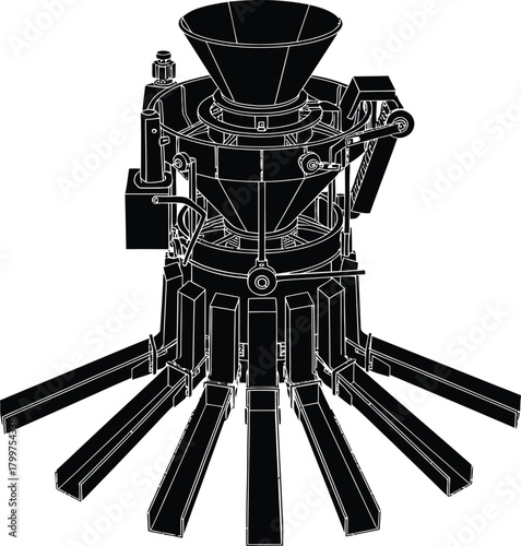 Precision engineered industrial machinery for automated weighing and packaging, ideal for manufacturing and engineering projects, enhancing efficiency and productivity