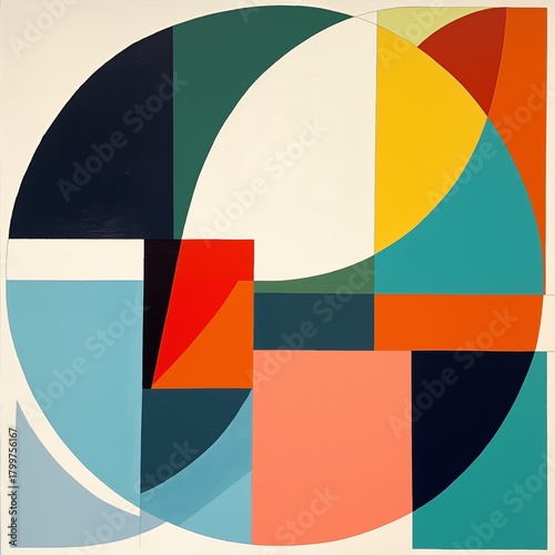 vector illustration abstract multicolour angular circular background