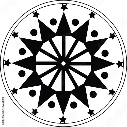 Traditional Sacred Mandala Vector Illustration
